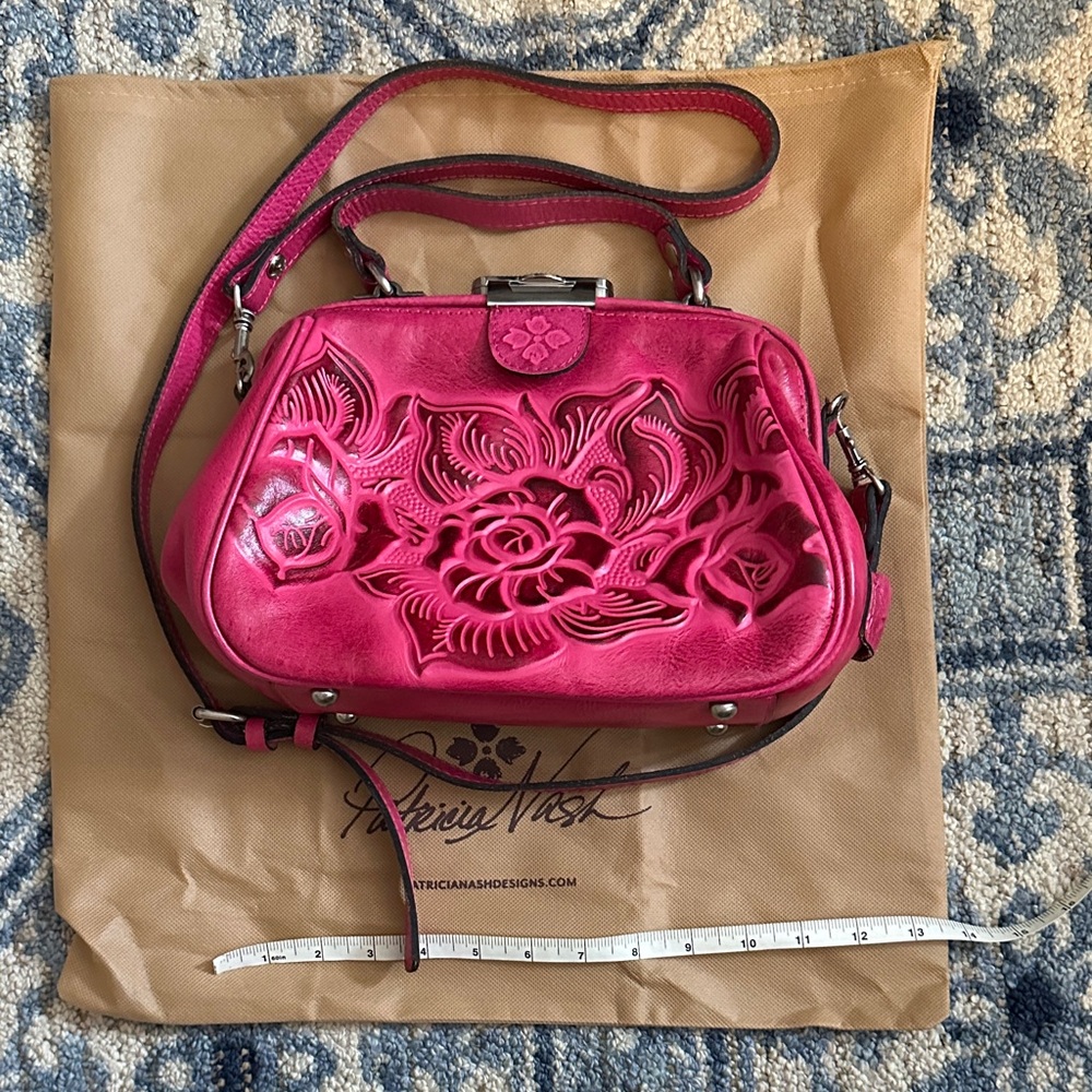 Patricia Nash Pink Leather Crossbody/hand bag